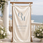Minimal Monogram Wedding Banner – main product view