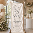 Personalized Satin Baby Shower Welcome Banner, Custom Fabric Event Sign – product photo 3