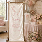 Personalized Satin Baby Shower Welcome Banner, Custom Fabric Event Sign – product photo 10