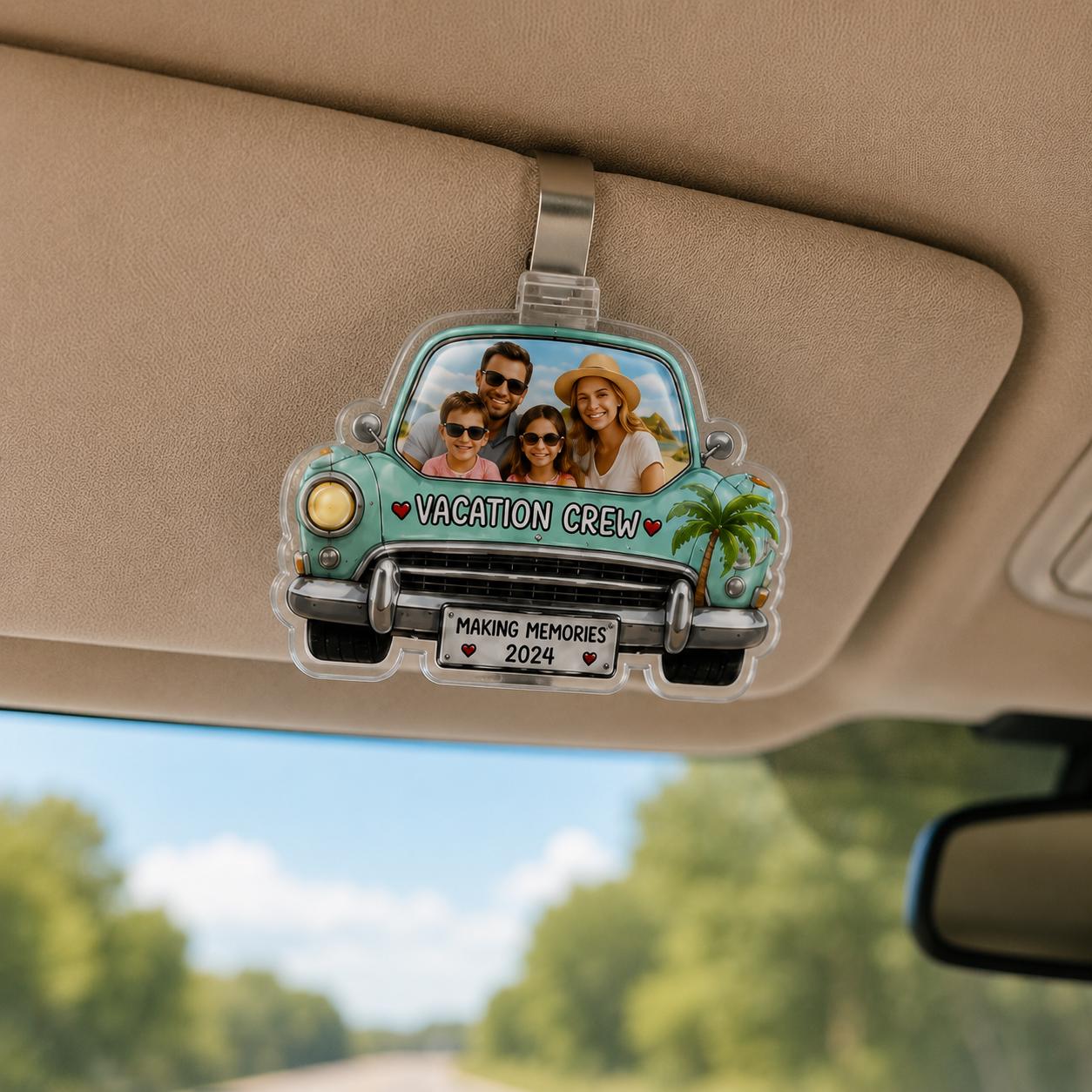 Custom Photo Visor Clip, Personalized Vacation Family Car Accessory - product image 8