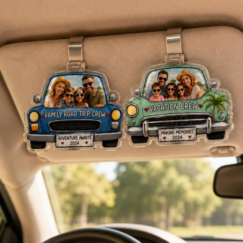 Custom Photo Visor Clip, Personalized Vacation Family Car Accessory - product image 9