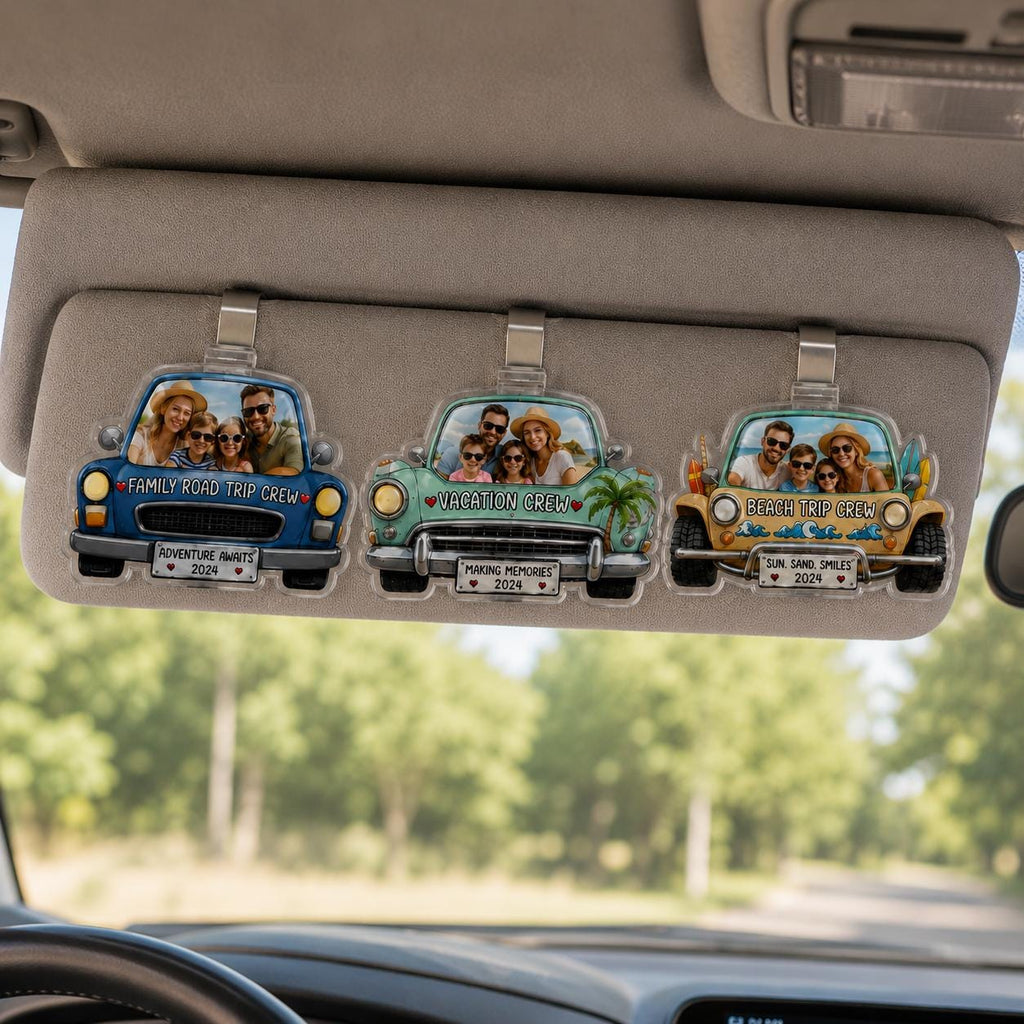 Custom Photo Visor Clip, Personalized Vacation Family Car Accessory - product image 10