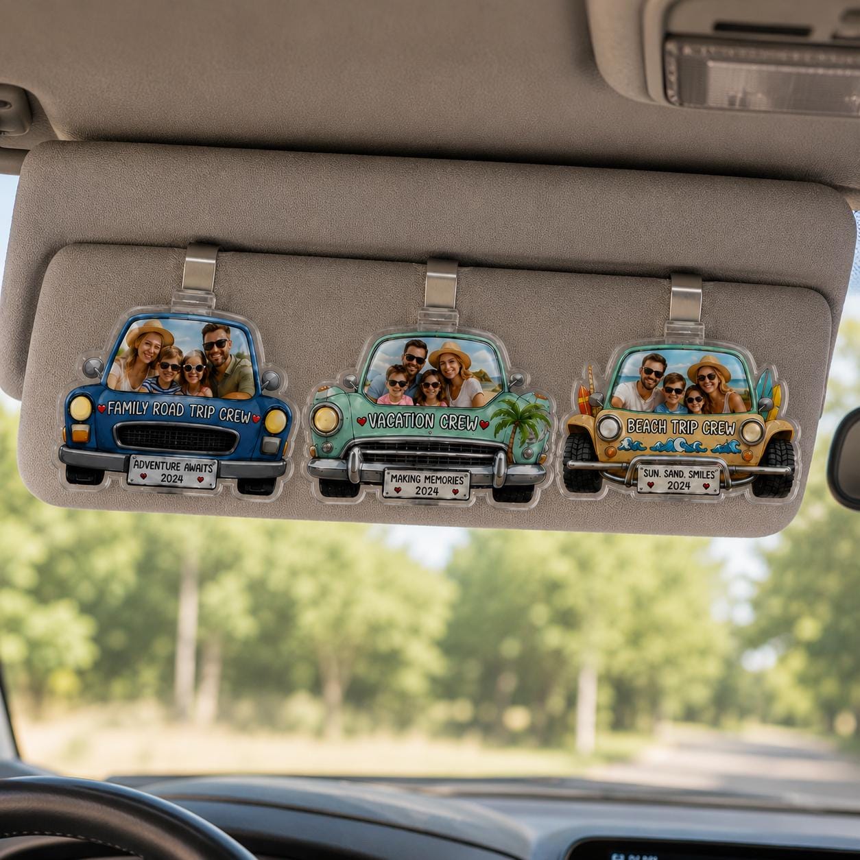 Custom Photo Visor Clip, Personalized Vacation Family Car Accessory - product image 10