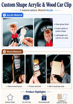 Custom Family Photo Car Visor Clip – product photo 2