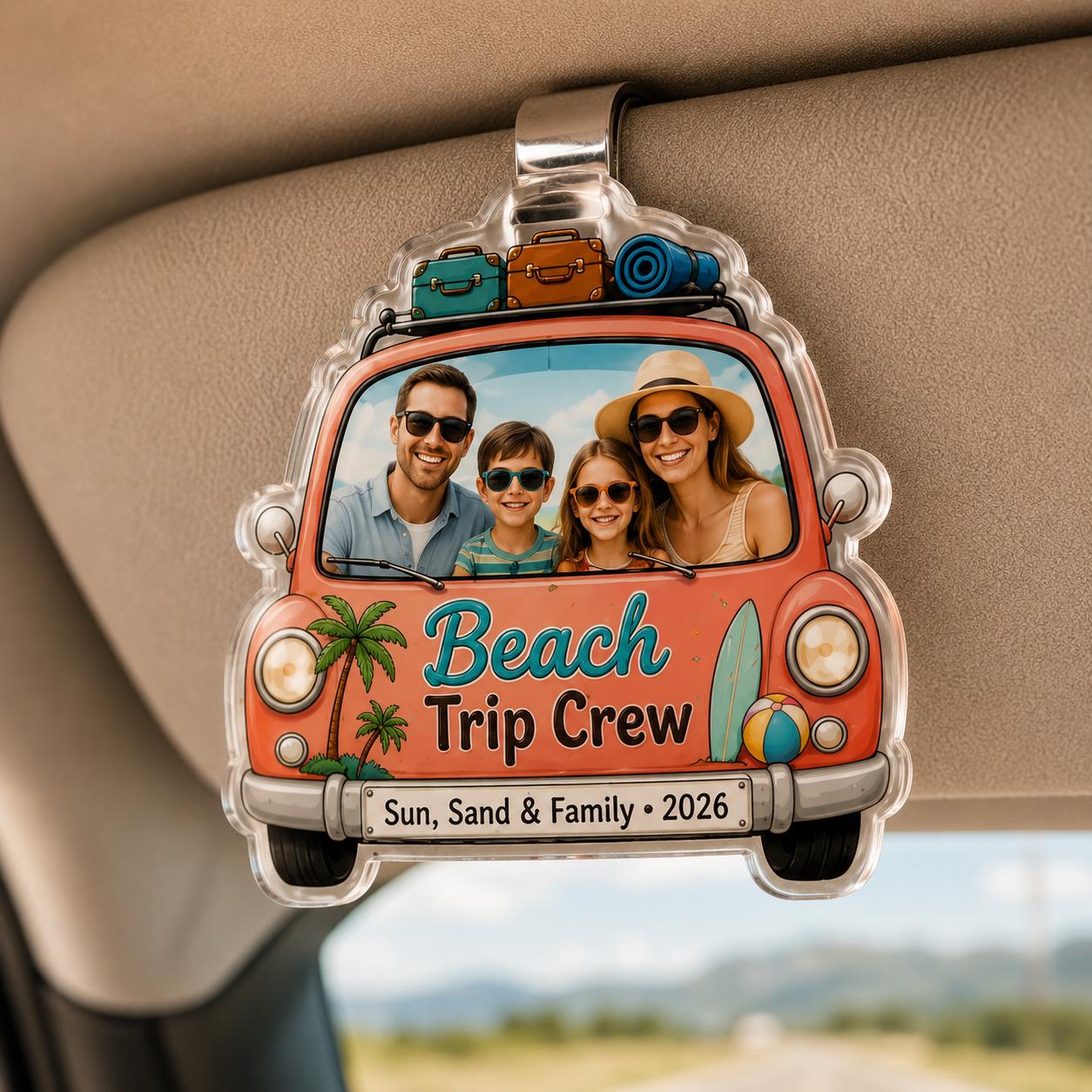 Custom Family Photo Car Visor Clip, Personalized Vacation Decor Accessory - product image 7