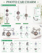 Couple Photo Car Charm, Personalized Rearview Mirror Charm – product photo 4