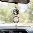 Custom Photo Car Charm, Drive Safe Rearview Mirror Keepsake – main product view