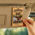 Personalized Wooden Family Reunion Ride Pass, Custom Photo Car Visor Clip - product image 1
