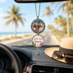 Summer Trip Photo Car Charm, Personalized Rearview Mirror Charm – main product view