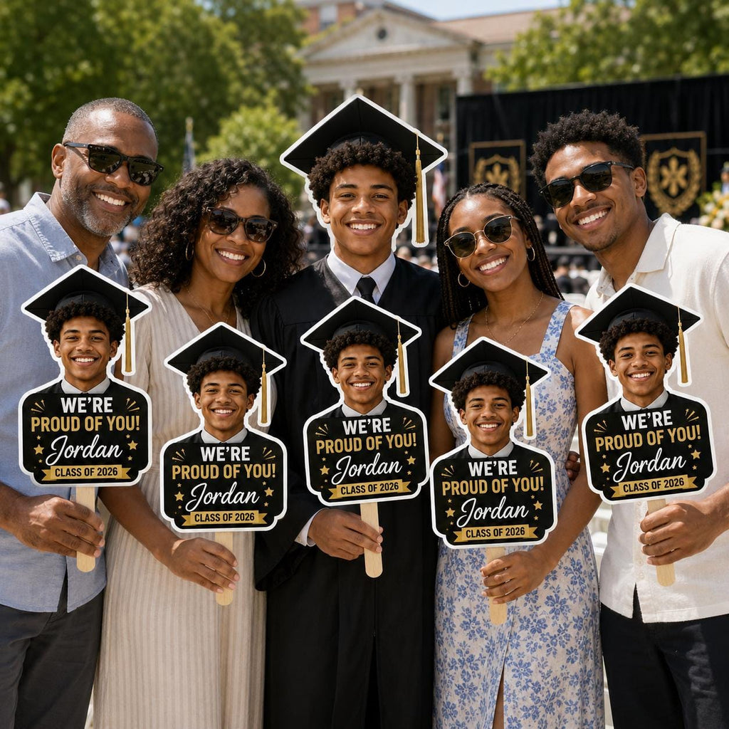 Custom Graduation Photo Fan, Class of 2026 Grad Party Prop - product image 7