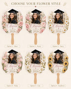 Floral Graduation Photo Fan, Custom Class of 2026 Keepsake, Personalized Grad Gift – product photo 3