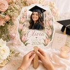 Floral Graduation Photo Fan, Custom Class of 2026 Keepsake, Personalized Grad Gift – product photo 6