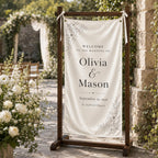Personalized Satin Wedding Welcome Banner, Custom Ceremony Signage – product photo 4
