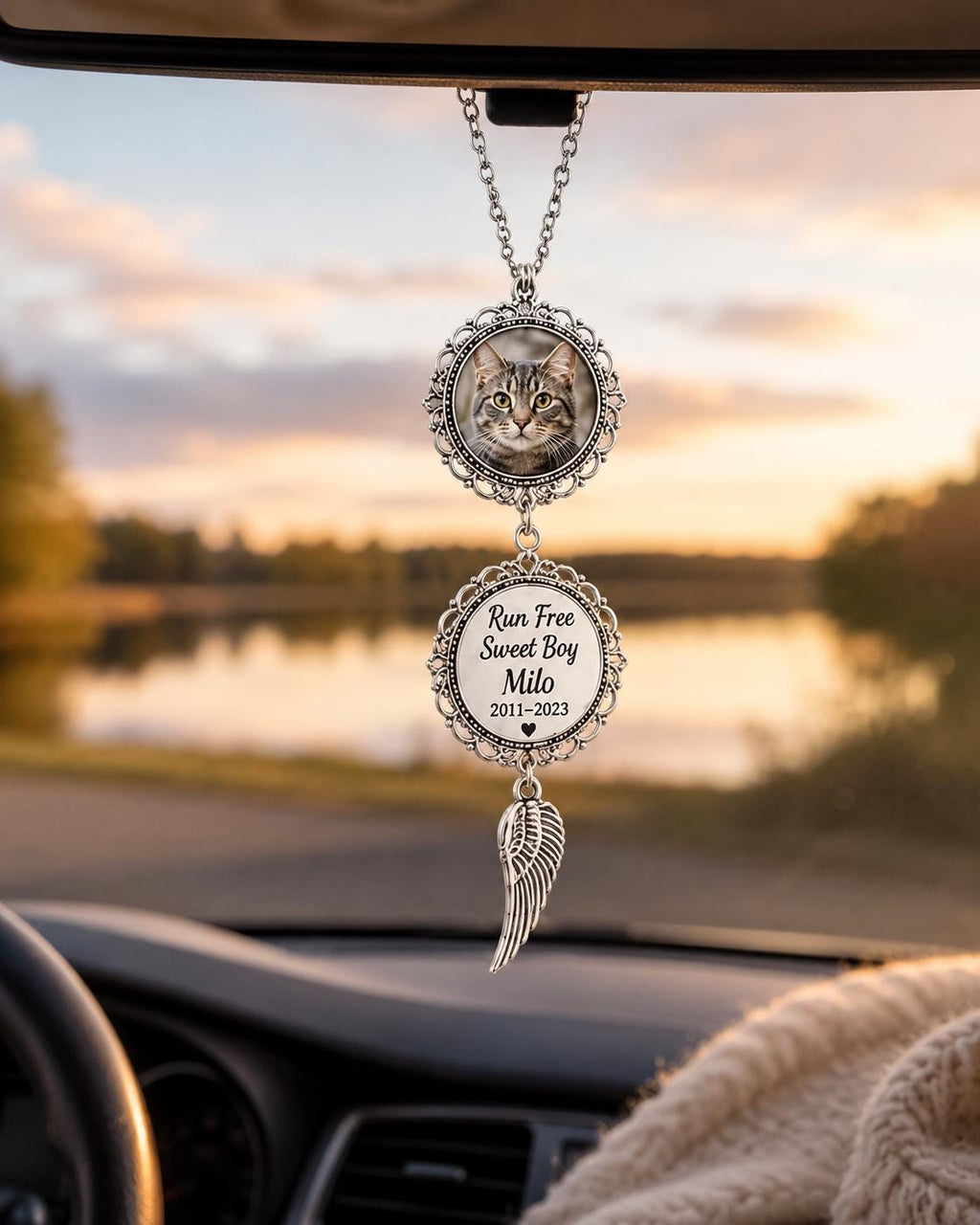 Personalized Pet Memorial Photo Charm, Custom Keepsake Gift, Paw Print Remembrance - product image 5