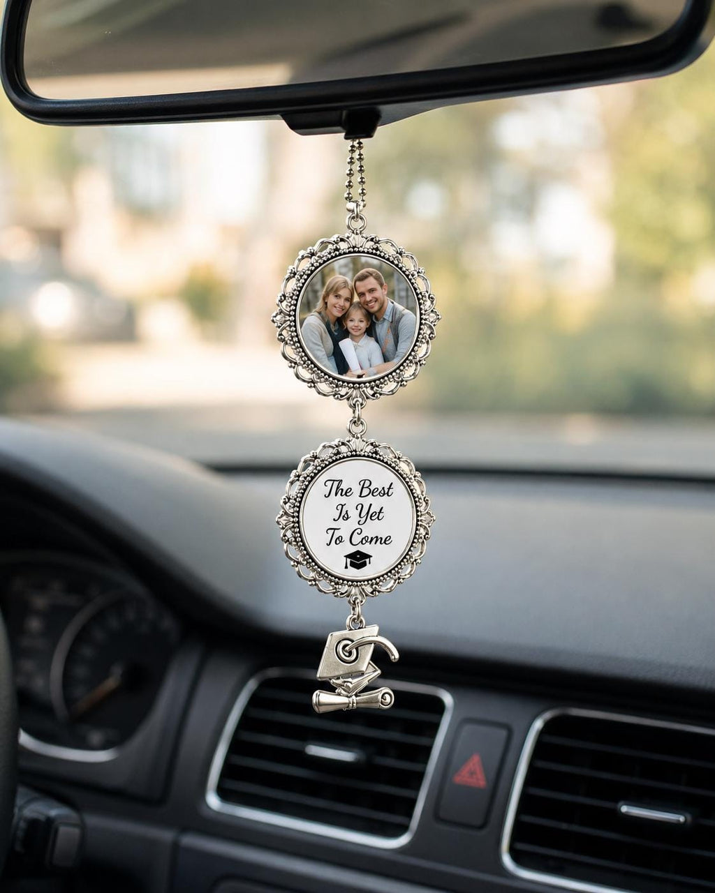 Graduation Photo Charm, Personalized Class of 2026 Keepsake, Custom Grad Cap Charm Gift - product image 6