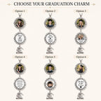 Graduation Photo Charm, Personalized Class of 2026 Keepsake, Custom Grad Cap Charm Gift – product photo 2