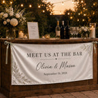 Custom Satin Wedding Bar Banner – product photo 2