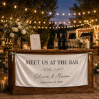 Custom Satin Wedding Bar Banner – product photo 8
