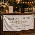 Custom Satin Wedding Bar Banner – product photo 7