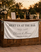 Custom Satin Wedding Bar Banner – product photo 10