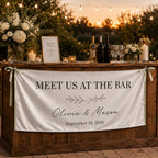 Custom Satin Wedding Bar Banner – product photo 9