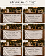 Custom Satin Wedding Bar Banner – product photo 3