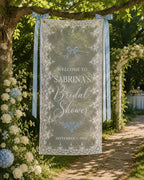 Bridal Shower Lace Banner, Personalized Sheer Welcome Sign – product photo 9