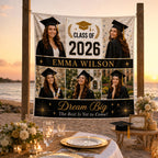 Graduation Photo Collage Linen Tapestry – product photo 4
