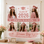 Graduation Photo Collage Linen Tapestry – main product view