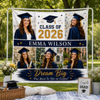 Graduation Photo Collage Linen Tapestry – product photo 6