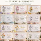 Personalized Birth Flower Linen Tapestry – product photo 2
