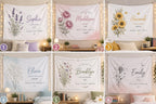 Personalized Birth Flower Linen Tapestry – product photo 9