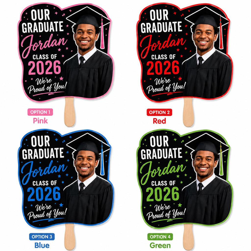 Custom Graduation Photo Fan, Class of 2026 Keepsake Prop - product image 5