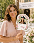 Floral Graduation Photo Fan, Custom Class of 2026 Keepsake, Personalized Flower Graduate – product photo 8