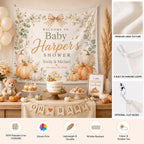 Personalized Fall Baby Shower Linen Tapestry – product photo 4