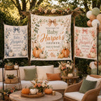Personalized Fall Baby Shower Linen Tapestry – product photo 7