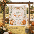 Personalized Fall Baby Shower Linen Tapestry – product photo 5