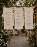 Wedding Vows Lace Banner, Personalized Sheer Ceremony Sign – product photo 8