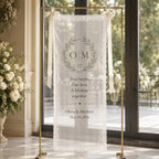 Wedding Vow Lace Banner, Personalized Sheer Ceremony Sign – product photo 6