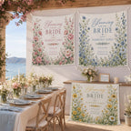 Wildflower Bridal Shower Linen Tapestry – product photo 4