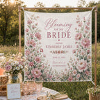 Wildflower Bridal Shower Linen Tapestry – product photo 6