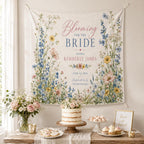 Wildflower Bridal Shower Linen Tapestry – product photo 7