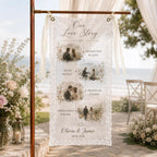 Love Story Lace Banner, Personalized Wedding Timeline Sign – product photo 5