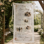 Love Story Lace Banner, Personalized Wedding Timeline Sign – product photo 10