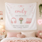 Personalized Name Linen Tapestry – product photo 9