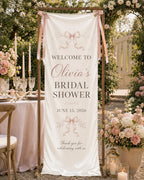 Personalized Satin Bridal Shower Welcome Banner, Custom Event Decor – product photo 10
