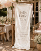 Satin Welcome Baby Shower Banner – product photo 8