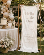Satin Welcome Baby Shower Banner – product photo 9