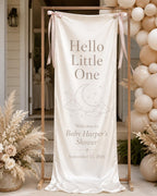Satin Welcome Baby Shower Banner – product photo 10