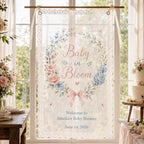 Baby in Bloom Lace Banner, Personalized Floral Baby Shower Sign – product photo 8